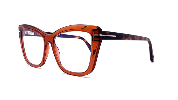 Tom Ford Blue Block Square Cat Eye Opticals Tf5826 B 048 3955