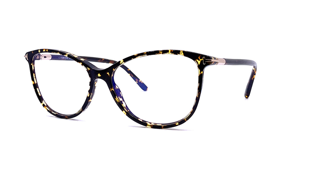 Tom Ford TF 5681-B 056 New Gray Stripe Blue newest Light Block Eyeglasses 56mm