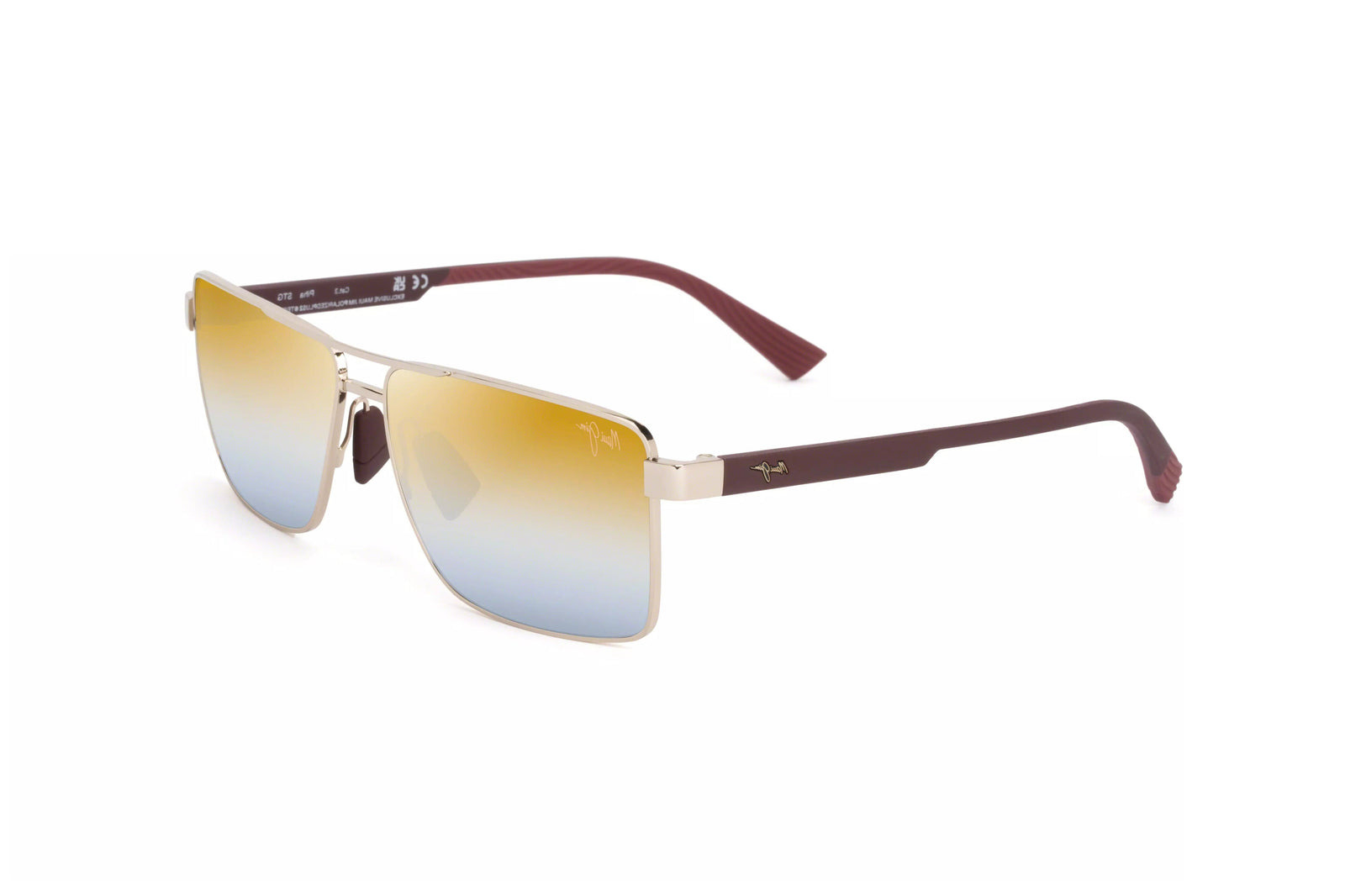 Maui Jim Piha Shiny Gold w Burgundy