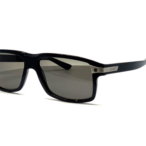 Cartier Black Rectangular Sunglasses